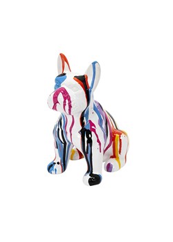 Rétro Chic Figurka dekoracyjna &quot;Bulldog&quot; w kolorze białym ze wzorem - wys. 20 cm ze sklepu Limango Polska w kategorii Dekoracje - zdjęcie 174171508