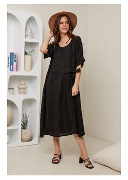 Rodier Lin Lniana sukienka w kolorze czarnym ze sklepu Limango Polska w kategorii Sukienki - zdjęcie 174172009
