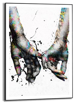 Orangewallz Druk artystyczny &quot;Loving Coloured Hands&quot; w ramce - 40 x 50 cm ze sklepu Limango Polska w kategorii Obrazy - zdjęcie 174172775