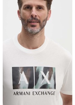 Armani Exchange t-shirt bawełniany męski kolor biały z nadrukiem 6DZTHF ZJH4Z ze sklepu ANSWEAR.com w kategorii T-shirty męskie - zdjęcie 174174026