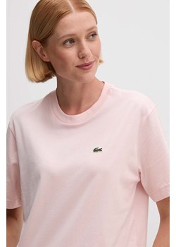 Lacoste t-shirt bawełniany damski kolor różowy TF7215 ze sklepu ANSWEAR.com w kategorii Bluzki damskie - zdjęcie 174174137