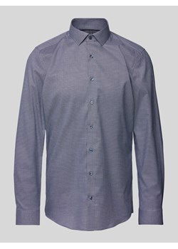 Koszula biznesowa o kroju body fit z fakturowanym wzorem model ‘Nick’ ze sklepu Peek&Cloppenburg  w kategorii Koszule męskie - zdjęcie 174174278