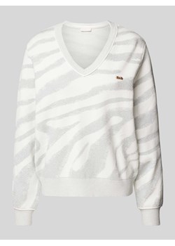 Sweter z dzianiny z detalem z logo ze sklepu Peek&Cloppenburg  w kategorii Swetry damskie - zdjęcie 174174585