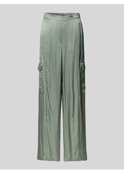 Spodnie cargo z szeroką nogawką i elastycznymi wstawkami ze sklepu Peek&Cloppenburg  w kategorii Spodnie damskie - zdjęcie 174174729