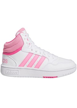 Buty adidas Hoops 3.0 Mid K IG3716 białe ze sklepu ButyModne.pl w kategorii Buty sportowe dziecięce - zdjęcie 174175305