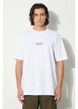 Marcelo Burlon t-shirt bawełniany Que Onda Basic Tee męski kolor biały z aplikacją CMAA056F24JER0070110 ze sklepu PRM w kategorii T-shirty męskie - zdjęcie 174175686