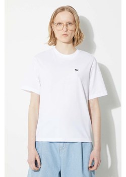 Lacoste t-shirt bawełniany damski kolor biały TF7215 ze sklepu PRM w kategorii Bluzki damskie - zdjęcie 174175788