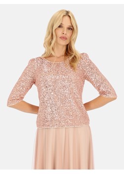Różowa cekinowa bluzka L'AF Sonia ze sklepu Eye For Fashion w kategorii Bluzki damskie - zdjęcie 174177989