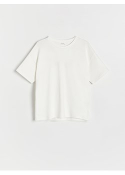 Reserved - Gładki t-shirt - złamana biel ze sklepu Reserved w kategorii Bluzki dziewczęce - zdjęcie 174180615