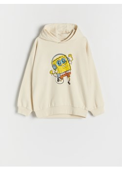 Reserved - Bluza oversize SpongeBob - kremowy ze sklepu Reserved w kategorii Bluzy chłopięce - zdjęcie 174180815