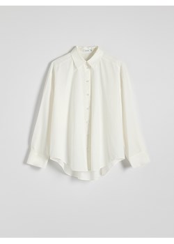 Reserved - Koszula oversize z bawełny - złamana biel ze sklepu Reserved w kategorii Koszule damskie - zdjęcie 174181178