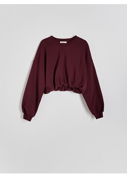 Reserved - Krótka bluza - mahoniowy ze sklepu Reserved w kategorii Bluzy damskie - zdjęcie 174181289