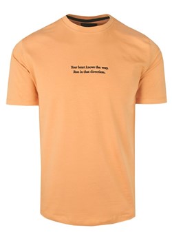 Męski T-Shirt z Nadrukiem - QUICKSIDE - Musztardowy TSQUICKtsm180308musztar ze sklepu JegoSzafa.pl w kategorii T-shirty męskie - zdjęcie 174192265