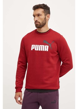 Puma bluza męska kolor czerwony z nadrukiem 586762 ze sklepu ANSWEAR.com w kategorii Bluzy męskie - zdjęcie 174282147