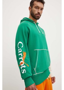 Puma bluza PUMA X CARROTS Graphic Hoodie TR męska kolor zielony z kapturem wzorzysta 627445 ze sklepu ANSWEAR.com w kategorii Bluzy męskie - zdjęcie 174282157