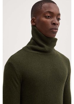 American Vintage sweter z domieszką wełny męski kolor zielony lekki z golferm MFAL18BH24 ze sklepu ANSWEAR.com w kategorii Swetry męskie - zdjęcie 174284089