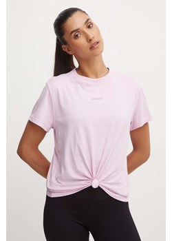 Dkny t-shirt bawełniany damski kolor różowy DP4T9994 ze sklepu ANSWEAR.com w kategorii Bluzki damskie - zdjęcie 174284455