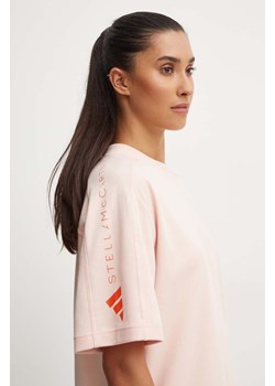 adidas by Stella McCartney t-shirt damski kolor różowy IW0516 ze sklepu ANSWEAR.com w kategorii Bluzki damskie - zdjęcie 174284569