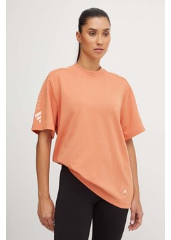 adidas by Stella McCartney t-shirt damski kolor pomarańczowy IW9884 ze sklepu ANSWEAR.com w kategorii Bluzki damskie - zdjęcie 174284575