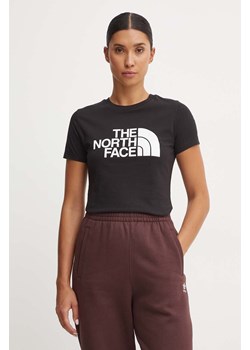The North Face t-shirt Easy Tee damski kolor czarny NF0A8A6DJK31 ze sklepu ANSWEAR.com w kategorii Bluzki damskie - zdjęcie 174284595