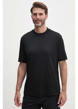 Emporio Armani t-shirt bawełniany męski kolor czarny z aplikacją 6D1TD1 1JPVZ ze sklepu ANSWEAR.com w kategorii T-shirty męskie - zdjęcie 174284715