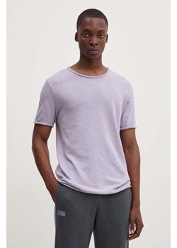 American Vintage t-shirt bawełniany męski kolor fioletowy gładki MSON25TGH24 ze sklepu ANSWEAR.com w kategorii T-shirty męskie - zdjęcie 174284759
