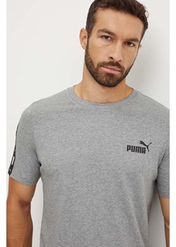 Puma t-shirt męski kolor szary z nadrukiem ze sklepu ANSWEAR.com w kategorii T-shirty męskie - zdjęcie 174284965