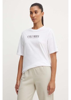 Columbia t-shirt bawełniany kolor biały ze sklepu ANSWEAR.com w kategorii Bluzki damskie - zdjęcie 174285026