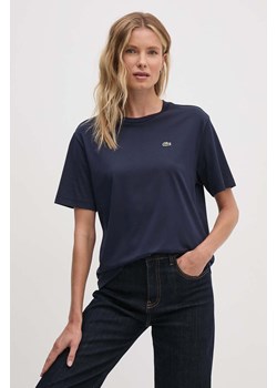 Lacoste t-shirt bawełniany damski kolor granatowy TF7215 ze sklepu ANSWEAR.com w kategorii Bluzki damskie - zdjęcie 174285257