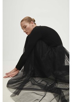 Answear Lab spódnica kolor czarny maxi rozkloszowana ze sklepu ANSWEAR.com w kategorii Spódnice - zdjęcie 174285455