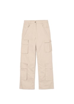 Cropp - Beżowe spodnie bojówki - beżowy ze sklepu Cropp w kategorii Spodnie damskie - zdjęcie 174289729