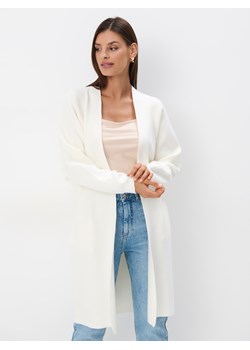 Mohito - Długi biały kardigan - biały ze sklepu Mohito w kategorii Swetry damskie - zdjęcie 174293048