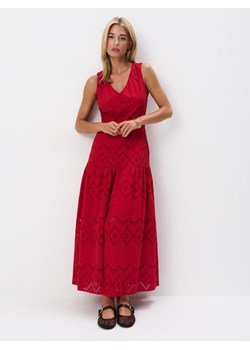 Mohito - Bawełniana sukienka maxi - czerwony ze sklepu Mohito w kategorii Sukienki - zdjęcie 174293277