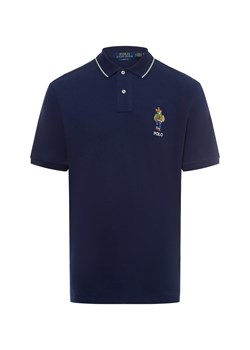 Polo Ralph Lauren Męska koszulka polo - klasyczny krój Mężczyźni Bawełna granatowy jednolity ze sklepu vangraaf w kategorii T-shirty męskie - zdjęcie 174293786