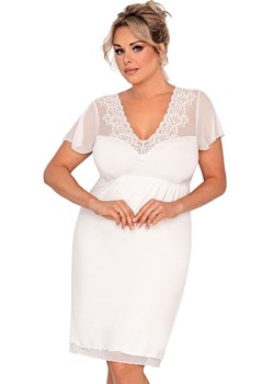 Koszulka nocna plus size ecru Ivana, Kolor ecru, Rozmiar 3XL, Donna ze sklepu Intymna w kategorii Koszule nocne - zdjęcie 174301839