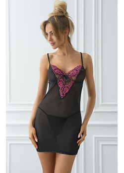 Komplet bielizny koszulka i stringi Loritan LC 99185, Kolor czarno-różowy, Rozmiar L/XL, LivCo Corsetti Fashion ze sklepu Intymna w kategorii Komplety bielizny damskiej - zdjęcie 174321898