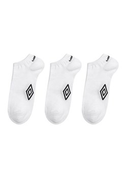 Umbro 3-pack bawełniane białe skarpety stopki, Kolor biały, Rozmiar 39-42, Umbro ze sklepu Intymna w kategorii Skarpetki damskie - zdjęcie 174326258