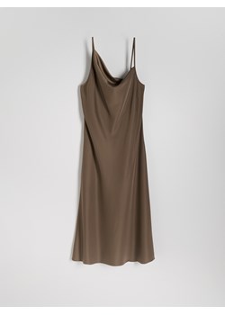 Reserved - Sukienka na ramiączkach - brązowy ze sklepu Reserved w kategorii Sukienki - zdjęcie 174328618
