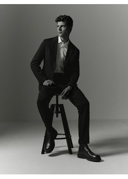 Reserved - Garniturowe spodnie slim fit - czarny ze sklepu Reserved w kategorii Spodnie męskie - zdjęcie 174328767