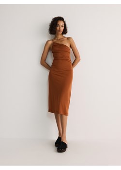 Reserved - Sukienka midi - miedziany ze sklepu Reserved w kategorii Sukienki - zdjęcie 174328889