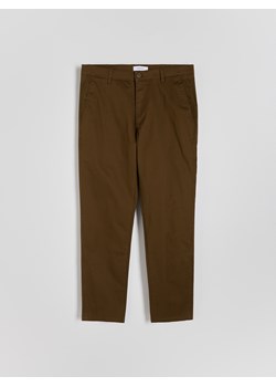 Reserved - Bawełniane spodnie chino slim - brązowy ze sklepu Reserved w kategorii Spodnie męskie - zdjęcie 174329017