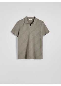 Reserved - Strukturalne polo regular fit - beżowy ze sklepu Reserved w kategorii T-shirty męskie - zdjęcie 174330108