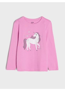 Sinsay - Koszulka z długimi rękawami - różowy ze sklepu Sinsay w kategorii Bluzki dziewczęce - zdjęcie 174333299