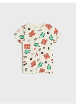 Sinsay - Koszulka - kremowy ze sklepu Sinsay w kategorii T-shirty chłopięce - zdjęcie 174333346