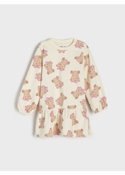 Sinsay - Sukienka z falbaną - kremowy ze sklepu Sinsay w kategorii Odzież dla niemowląt - zdjęcie 174333379