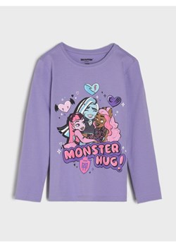 Sinsay - Koszulka z długimi rękawami Monster High - fioletowy ze sklepu Sinsay w kategorii Bluzki dziewczęce - zdjęcie 174333389