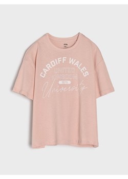 Sinsay - Koszulka z nadrukiem - różowy ze sklepu Sinsay w kategorii Bluzki dziewczęce - zdjęcie 174333478