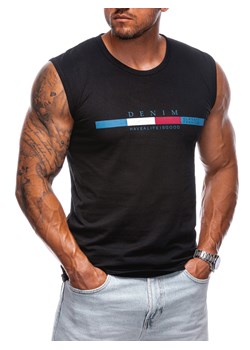 Bokserka męska z nadrukiem 1955S - czarna ze sklepu Edoti w kategorii T-shirty męskie - zdjęcie 174344696