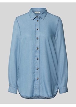 Bluzka jeansowa z wykładanym kołnierzem ze sklepu Peek&Cloppenburg  w kategorii Koszule damskie - zdjęcie 174370685