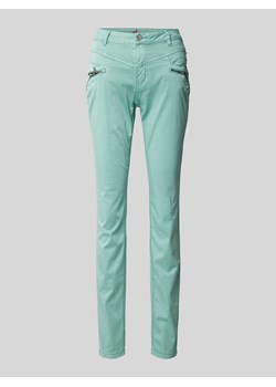 Spodnie o kroju slim fit z asymetryczną listwą guzikową model ‘Florida’ ze sklepu Peek&Cloppenburg  w kategorii Spodnie damskie - zdjęcie 174371539